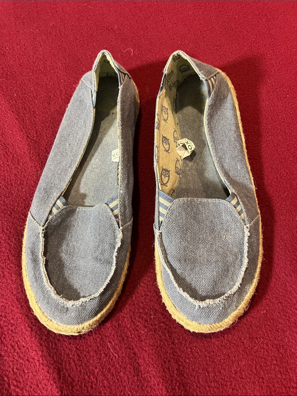 Women’s Canvas Slip-On Shoes in Blue Gray (Denim)